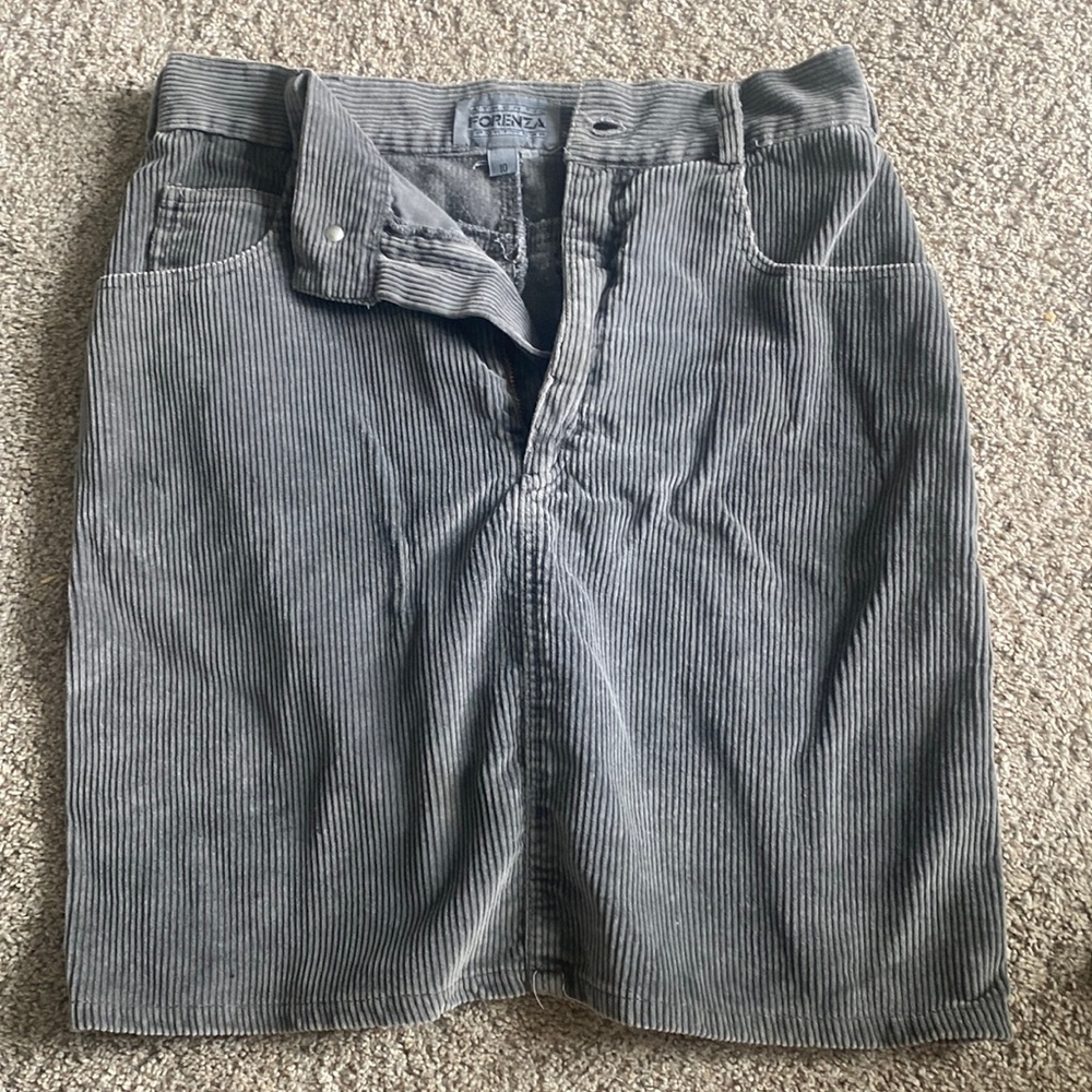Corduroy jean skirt